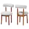 Baxton Studio Edric Japandi Light Grey Boucle Fabric and Walnut Brown Finished Wood 2-Piece Dining Chair Set 241-2PC-13428-ZORO - alternate 1